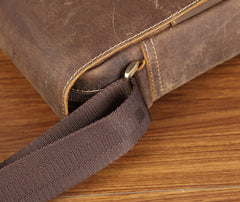 Leather Mens Brown Cool Messenger Bag Vintage Shoulder Bags For Men