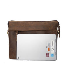 Leather Mens Brown Cool Small Messenger Bag Vintage Shoulder Bags For Men