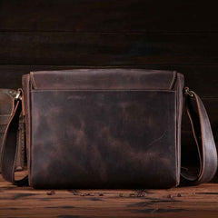 Cool Leather Mens Messenger Bag Vintage Shoulder Bags For Men