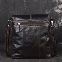 Vintage Leather Small Messenger Bag Shoulder Bag For Men