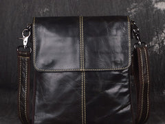 Vintage Leather Small Messenger Bag Shoulder Bag For Men