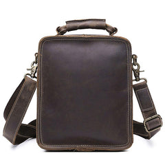 Vintage Leather Small Messenger Bag for men Shoulder Bag for men