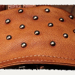 Cute Brown Leather Womens Backpacks Small Vintage Black Leather Backpack for Ladies