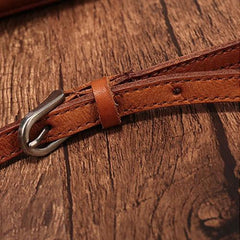 Brown Vintage Womens Leather Shoulder Bag Crossbody Bag Side Bag Purse for Ladies