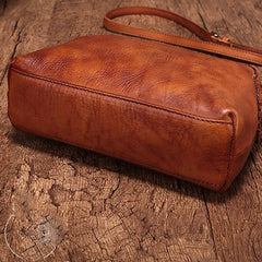 Brown Vintage Womens Leather Shoulder Bag Crossbody Bag Side Bag Purse for Ladies