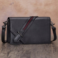 Leather Vintage Coffee Womens Side Bag Square Flap Over Satchel Shoulder Bag Crossbody Bag Purse for Ladies