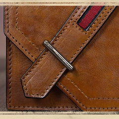 Leather Vintage Coffee Womens Side Bag Square Flap Over Satchel Shoulder Bag Crossbody Bag Purse for Ladies