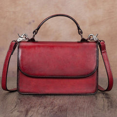 Green Vintage Ladies Leather Satchel Handbag Purse Green SHoulder Bag Side Bag for WOmen