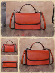 Green Vintage Ladies Leather Satchel Handbag Purse Green SHoulder Bag Side Bag for WOmen