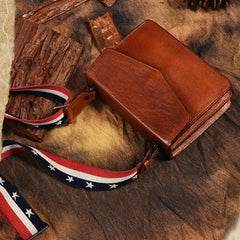 Brown Leather Womens Vintage Small Shoulder Purse Black Wide Strap Shoulder Bag for Ladies