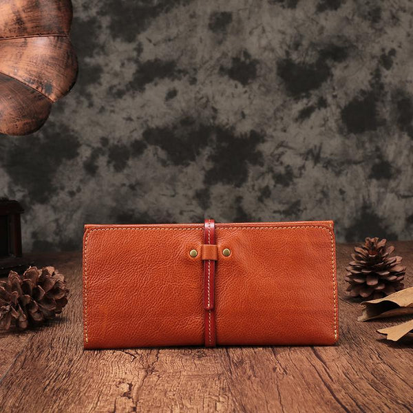 Slim Mens Black Leather Long Wallet Bifold Fashion Brown Long Wallet for Men DD509901023