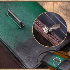 Vintage Womens Black Leather SMall Side Bag Red Clutch Purse Shoulder Bag for Ladies