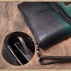 Vintage Womens Black Leather SMall Side Bag Red Clutch Purse Shoulder Bag for Ladies