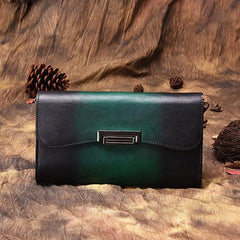 Vintage Womens Black Leather SMall Side Bag Red Clutch Purse Shoulder Bag for Ladies