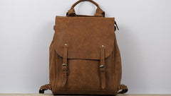 Vintage Mens Leather 15inch Laptop Backpack Leather School Backpack Travel Backpack for Men