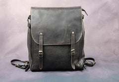 Vintage Mens Leather 15inch Laptop Backpack Leather School Backpack Travel Backpack for Men