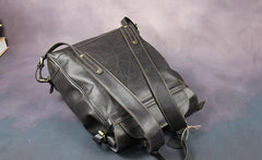 Vintage Mens Leather 15inch Laptop Backpack Leather School Backpack Travel Backpack for Men