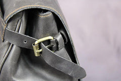 Vintage Mens Leather 15inch Laptop Backpack Leather School Backpack Travel Backpack for Men