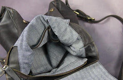 Vintage Mens Leather 15inch Laptop Backpack Leather School Backpack Travel Backpack for Men