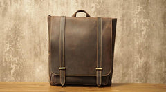 Vintage Mens Leather School Backpacks Laptop Backpack Travel Leather Backpack for Men
