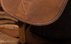 Vintage Mens Leather School Backpacks Satchel Backpack Leather Travel Backpack for Men