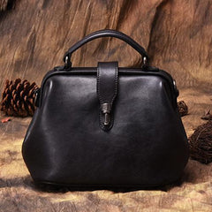 Green Vintage Ladies Leather Small Doctor Handbag Purse Red Small Doctors Shoulder Bag Purse for Women