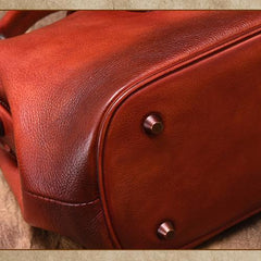 Green Vintage Ladies Leather Small Doctor Handbag Purse Red Small Doctors Shoulder Bag Purse for Women