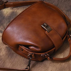 Vintage Womens Leather Brown Handbag Doctors Bag Female Red Doctor Bags Purses for Ladies