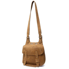Vintage Unique Cool Leather Small Messenger Bag for men Shoulder Bag for men