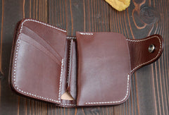 Handmade Leather Small Biker Chain Wallet billfold Biker Wallets for Men Chain Wallet - EverHandmade