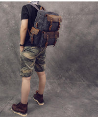 Waxed Canvas Leather Mens 15