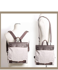 Canvas Leather Mens Womens Small 13'' School Backpack College Backpack for Men