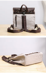 Canvas Leather Mens Womens Small 13'' School Backpack College Backpack for Men