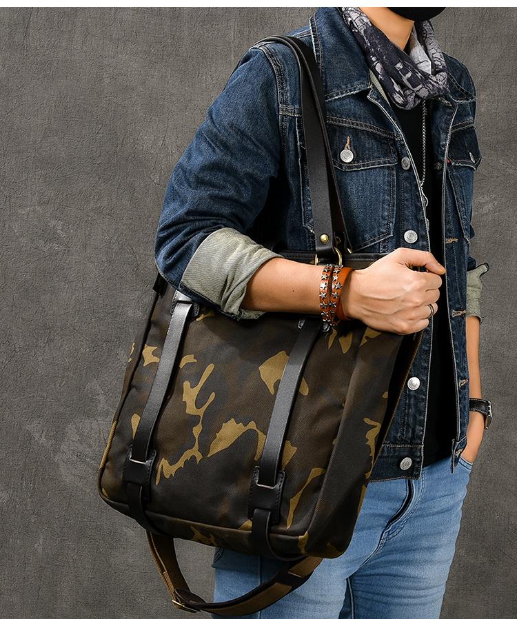 Camouflage store leather handbags