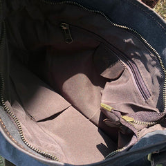 Waxed Canvas Messenger Bag for men Vintage Shoulder Bag for men