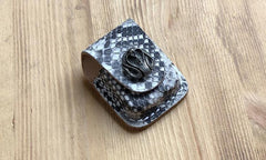 Handmade Mens Black Leather Classic Zippo Lighter Case White Zippo Lighter Holder with Belt Loop