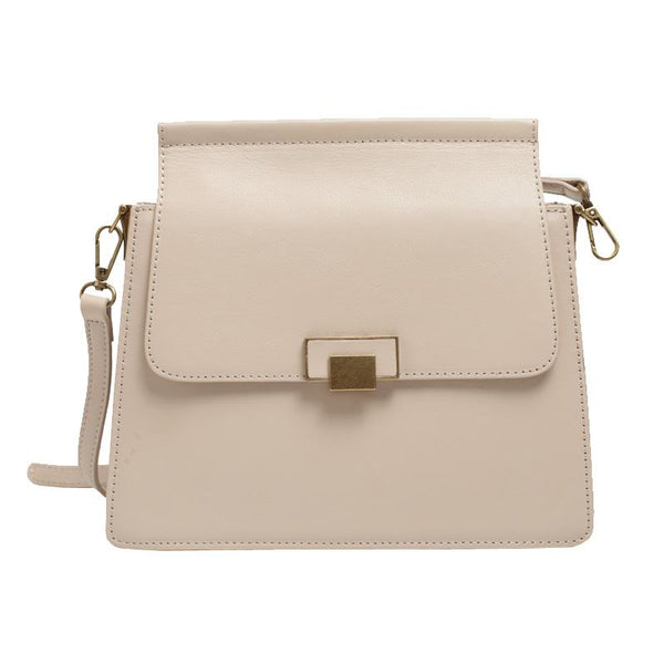 Fashion Womens White Leather Satchel Shoulder Bag Envelope Crossbody Bags Side P CM537801077