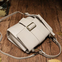 Brown Womens Fashion Leather Handbag Satchel Bags Stylish White Shoulder Purses for Ladies