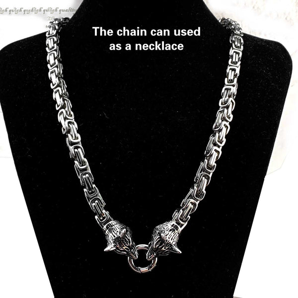 Tiger Head Stainless Steel Heavy STAINLESS STEEL Pants Chain Wallet Chain Double WG01691016