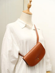 Women Black LEATHER Fanny Pack Cute WOMEN Sling Bag Small Waist BAG FOR WOMEN