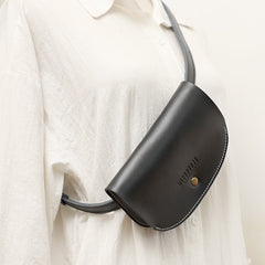 Women Brown LEATHER Fanny Pack Cute WOMEN Sling Bag Small Waist BAG FOR WOMEN
