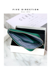 Women Orange Leather Small Wallet BILLFOLD Minimalist Zip Small Wallet Slim Zipper Wallet For Women