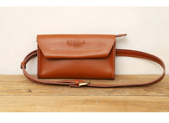 Women LEATHER Fanny Pack Cute WOMEN Brown Sling Bag Small Waist BAG FOR WOMEN