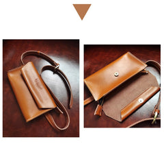 Women LEATHER Fanny Pack Cute WOMEN Brown Sling Bag Small Waist BAG FOR WOMEN