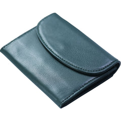 Women Black Leather Mini Billfold Wallet Cute Coin Wallets Slim Change Wallets For Women