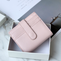 Women Black Vegan Leather Small Wallet BILLFOLD Minimalist Card Holder Card Wallets Slim Card Holders For Women