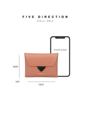 Women Black Leather Small Wallet Envelope Change Wallet Slim Coin Wallet For Women