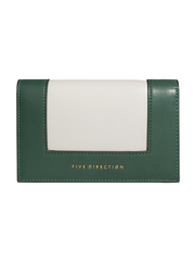 Women Red Vegan Leather Small Card Wallet CONTRAST COLOR Coin Change Wallet For Women