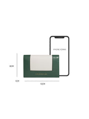 Women Red Vegan Leather Small Card Wallet CONTRAST COLOR Coin Change Wallet For Women