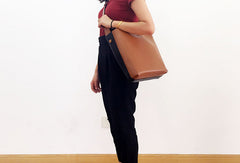 Women Genuine Leather Bucket Bag Tote Bag Shopper Bag Shoulder Bag Purse For Women